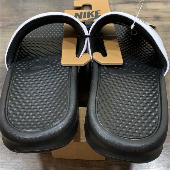 NIKE BENASSI JDI SLIDES white/black-black men’s - Picture 9 of 16